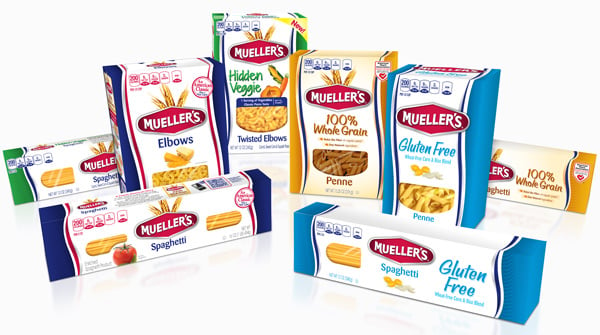 Mueller's Pasta full product line design by PKG