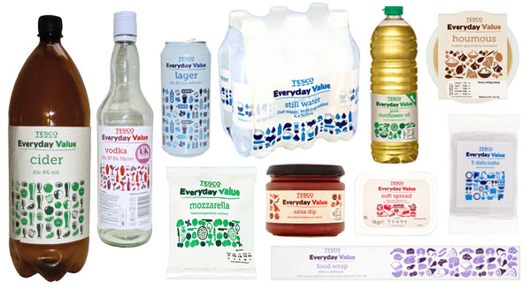 Tesco Everyday Value Private Label Packaging - PKG
