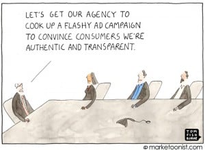 Tom Fishburne's Marketoonist - Authenticity & Transparency