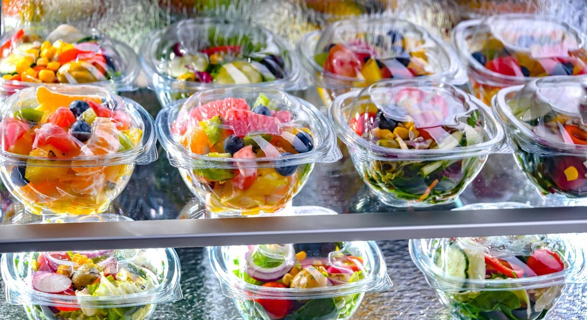 fresh portion-packaged salads