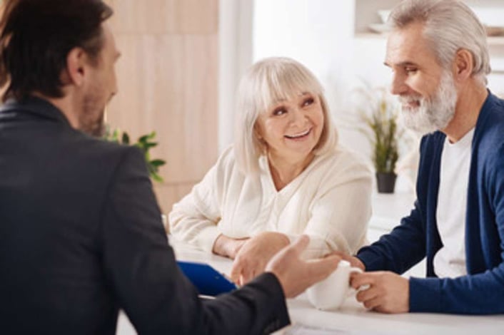 Older couple smiling