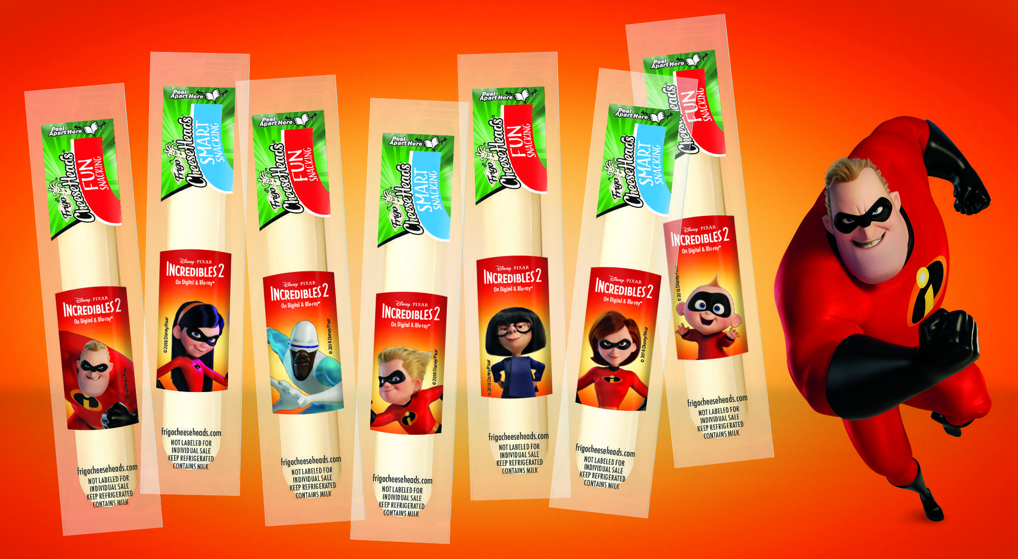Frigo Incredibles 2 String Cheese Packaging Design by PKG