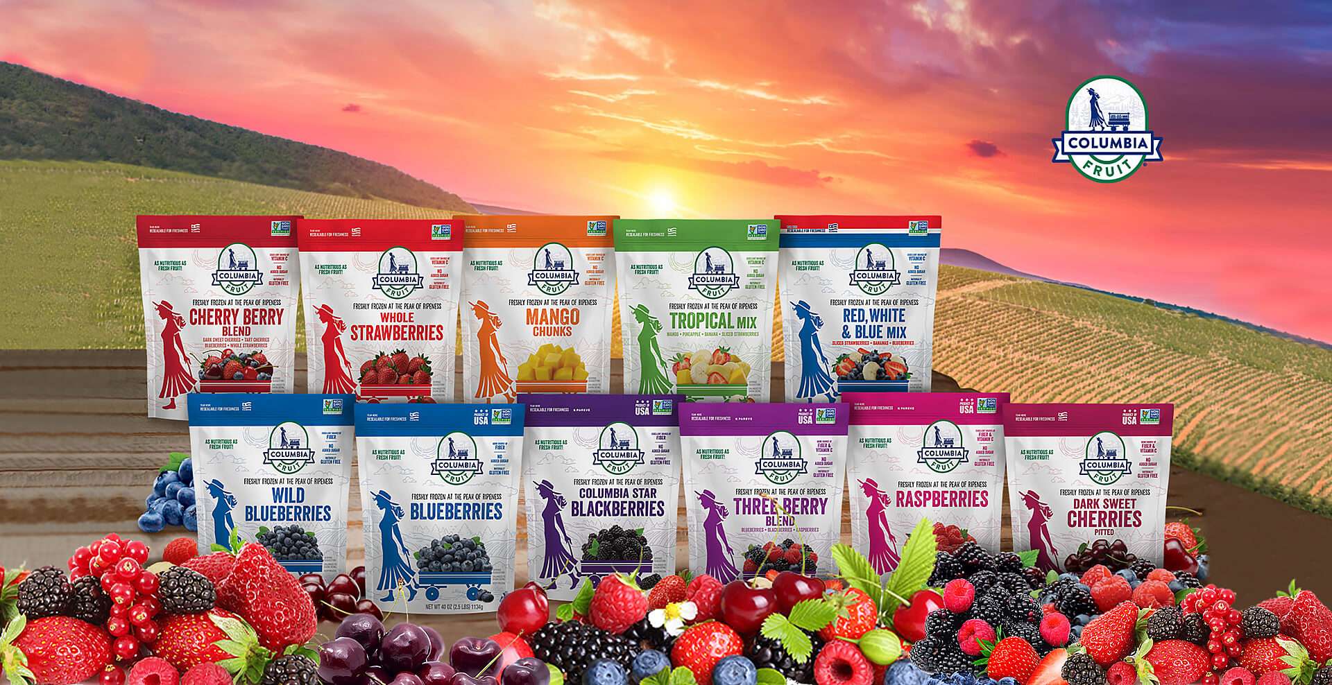 Frozen fruit package design by PKG